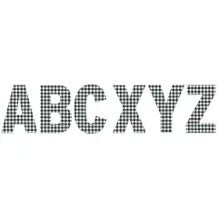 Gingham Jumbo 7in Deco Letters