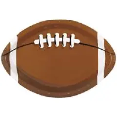 Game Face Football Football-Shaped 9.25" Plates 8ct