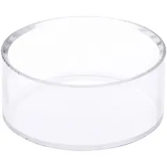 Plymor Clear Acrylic Beveled Egg, Marble, Ball or Sphere Display Holder Stand, 1.25" H x 3" W
