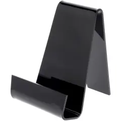 Plymor Black Acrylic Book Easel with 1.25" Ledge With Lip, 3.625" W x 4.5" D x 4.75" H
