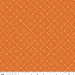 The Awe of Autumn Grid Orange 43"/44" Fabric Per Yard