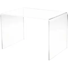 Plymor Clear Acrylic Rectangular Display Riser, 9" H x 13.5" W x 9" D (1/4" thick)