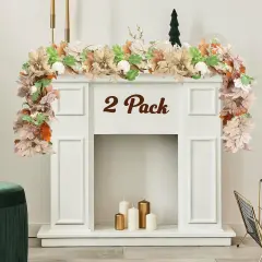 2 Pack 6FT Fall Leaves Garlands