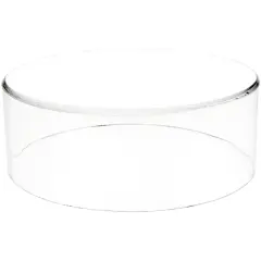 Plymor Clear Acrylic Round Cylinder Display Riser, 3" H x 8" D