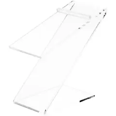 Plymor Clear Acrylic Elevated Heel "Z" Shoe Display Riser, 3" W x 6.25" D x 7.25" H