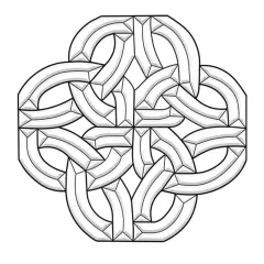 12" x 12" Exquisite Clear Glass Celtic Knot Bevel Cluster EC824