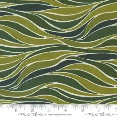 Pine Valley Mistletoe Sleigh Ride Stripes Green 44"/45" Fabric Per Yard