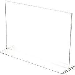 Plymor Clear Acrylic Sign Display / Literature Holder (Top-Load), 17" W x 11" H