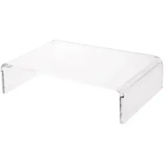 Plymor Clear Acrylic Rectangular Display Riser, 3" H x 12" W x 8" D (3/8" thick)
