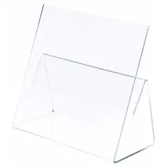 Plymor Clear Acrylic Cookbook Easel with Splatter Shield, 12" W x 5.375" D x 10" H