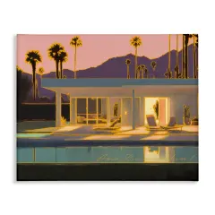 Stupell Industries Sunset Glow Summer Pool Canvas Wall Art Design by Noah Bay