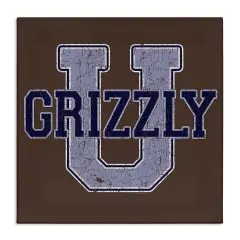 Stupell Industries Grizzly U College University Canvas Wall Art Design by Spirit Animals/Life Is High
