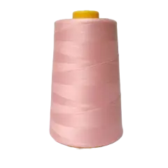 1 Pack of Pink Spools Sewing Thread All Purpose Soft 6000 Yard 100% Spun Polyester Overlock Cone