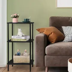 3 Tier End Table, Telephone Table, Narrow Side Table with Storage for Sofa Couch