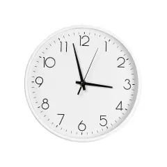 Modern 9.8-Inch Silent Wall Clock &ndash; Minimalist Design, Battery Operated White