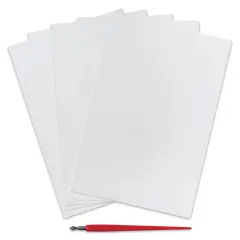 Essdee Scraperboard - Pkg of 5, 6" x 9", White, Un-Inked