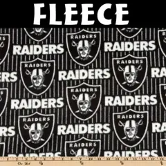 Licensed NFL Las Vegas Raiders Pinstripe Fleece 6243-D Fabric by the Yard