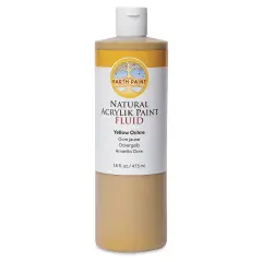 Natural Earth Paint Natural Fluid Acrylik Paint - Yellow Ochre, 473 ml