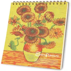 9 x 12 inches Sketch Book, Top Spiral Bound Sketch Pad, 1 Pack 60-Sheets (68lb/100gsm), Acid Free Art Sketchbook Artistic Drawing Painting Writing Paper for Kids Adults Beginners Artists, Sunfowers