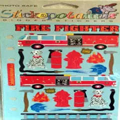 Stickopotamus Fire Fighter Vintage Stickers