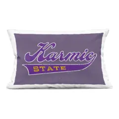 Stupell Industries Karmic State Varsity Decorative Printed Throw Pillow Design by Higher Learning/Life Is High, 14 x 7 x 20