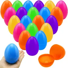 36 PCS 3.55&rdquo; Plastic Easter Eggs Fillable Plastic Easter Eggs Bulk Colorful Bright Easter Eggs Empty Perfect for Easter Egg Hunt, Easter Basket Stuffers