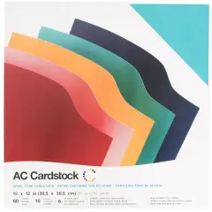 AC Smooth Cardstock 12"X12" 60/Pkg-Jewel Tones