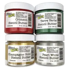 Stencil Butter Acrylic Paints - Pkg of 4, Holiday, 2 oz