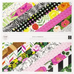 Pink Paislee Single-Sided 12x12" Paper Pad 48/Pkg-5th & Monaco