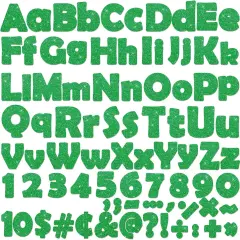 260Pcs Glitter Green Bulletin Board Letters for Classroom