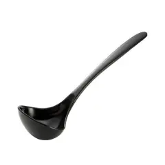Hutzler 7.5-Inch Long Mini Melamine Ladle, Great for Serving Sauces and Gravies Black