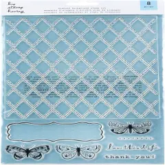 American Crafts Clear Stamp Set -Diamonds