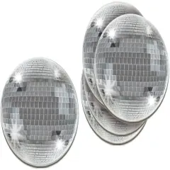 24 Piece 70's Theme Party Decorations Disco Ball Drink Coasters