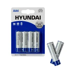 HYUNDAI&reg; 4 Pack AA Alkaline Batteries