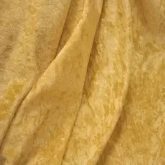 1 Yard Luxurious Dark Gold Crushed Panne Velour Apparel Fabric 58/60" Wide