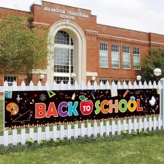 Welcome Back to School Banner 120" x 20" Yard Sign
