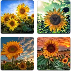 Sunflowers Square Coaster Set