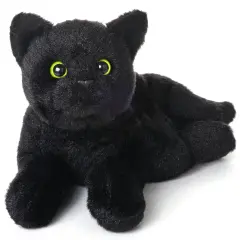 Bearington Collection Lil' Jinx Cat 8 In Stuffed Animals Black Cat Plush Toy - Stuffed Cats That Look Real - Plushies for Kids, For Ages 3-14