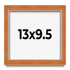 Photo Size Classic Brown Picture Frame - UV Acrylic, Foam Board Backing, Hanging Hardware