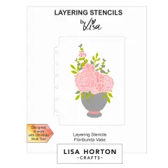 Lisa Horton Crafts A6 Layering Stencil-Floribunda Vase