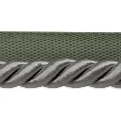 5 yards of Hilda 3/8" TwistedLip Cord Trim | 5 yard cut Light Gray
