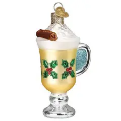 Old World Christmas 4.0 Inch Eggnog Tree Ornament , Christmas Holiday Party Multicolored