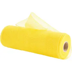 10" Yellow Poly Deco Mesh Ribbon (10 Yards)