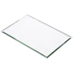 Plymor 4" x 6" Rectangle, 3mm Thick Beveled Glass Mirror
