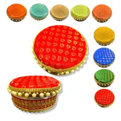 4 Ct Steel Ladoo Box 250 Grams Festival Special Stainless Steel Sweets Gift Box Perfect for Holi Diwali Rakhi Housewarmings Mithaai Desert Box Red
