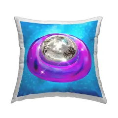 Disco Ball Pool Ring Design by Ziwei Li Outdoor Printed Pillow 