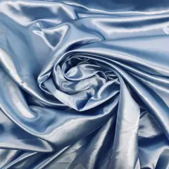 1 Yard Shiny Satin Backdrop Fabric Lightweight Polyester Drapery 5 feet wide x 8 feet high Lt. Blue