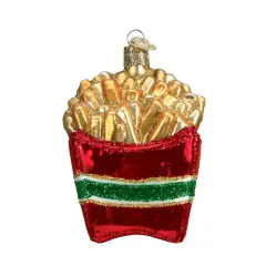 Old World Christmas 3.25 In French Fries Tree Ornament , Ornament Fast Food Potato Red