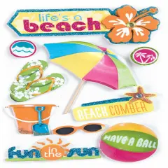 Paper House Life's A Beach Dimensional Stickers
