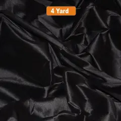 Polyester Silk Fabric Faux Silk Dupioni Fabric Black